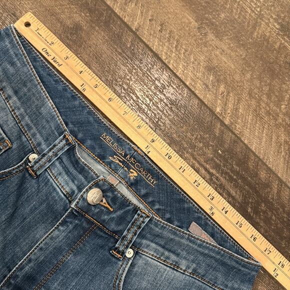 Melissa McCarthy Seven7 Women's Flower Embroidered Distressed Jean Size 14W - Picture 5 of 8